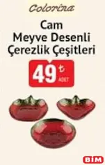 COLORİNA CAM MEYVE DESENLİ ÇEREZLİK ÇEŞİTLERİ